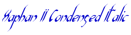 Xaphan II Condensed Italic шрифт